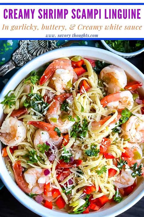 shrimp-scampi-linguine-in-creamy-buttery-sauce image