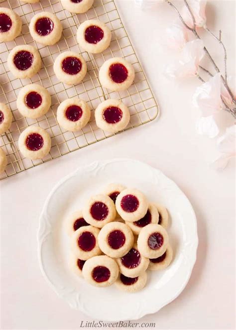 raspberry-thumbprint-cookies-little-sweet-baker image
