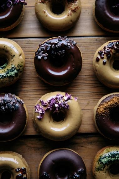 vegan-spelt-baked-doughnuts-with-raw-chocolate image