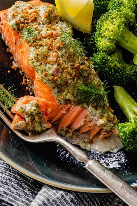baked-salmon-recipe-with-mayonnaise-healthy image