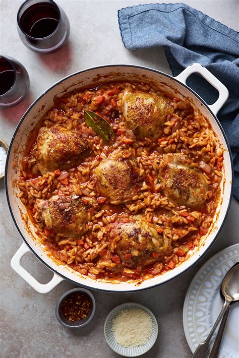 one-pot-baked-greek-chicken-orzo-giouvetsiyouvetsi image