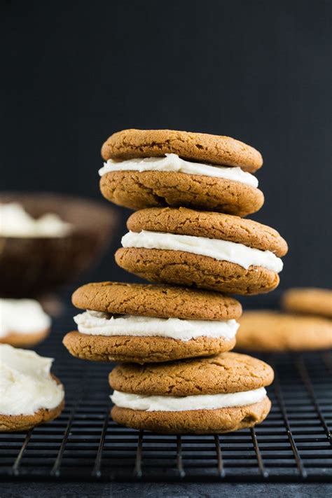 chewy-ginger-cookies-with-lemon-cream-cheese image