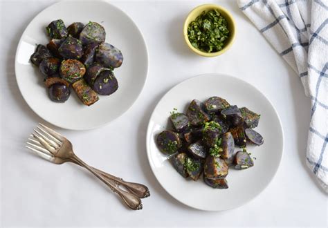 purple-potatoes-recipe-with-cilantro-gremolata-the image