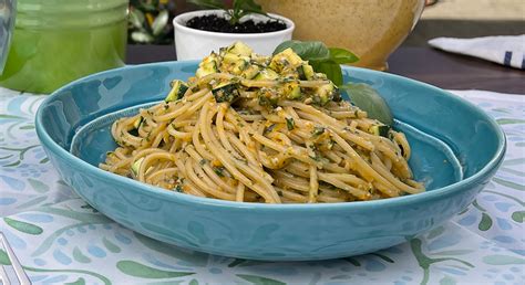 spaghetti-with-yellow-tomato-pesto-lidia-lidias-italy image