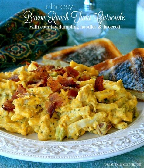 cheesy-bacon-ranch-tuna-casserole-with-country image
