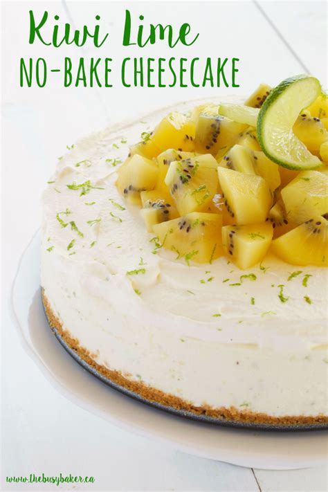 kiwi-lime-no-bake-cheesecake-the-busy-baker image