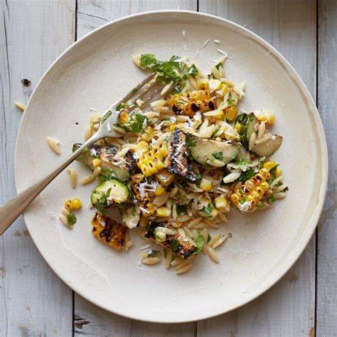corn-and-zucchini-orzo-salad-with-goat-cheese-food image