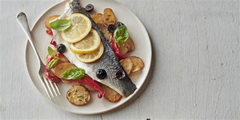 roast-sea-bass-vegetable-traybake-meal-garden image