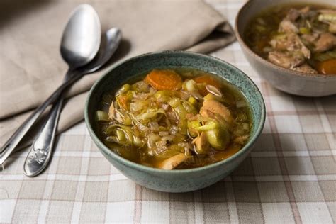 cock-a-leekie-soup-recipe-great-british-chefs image