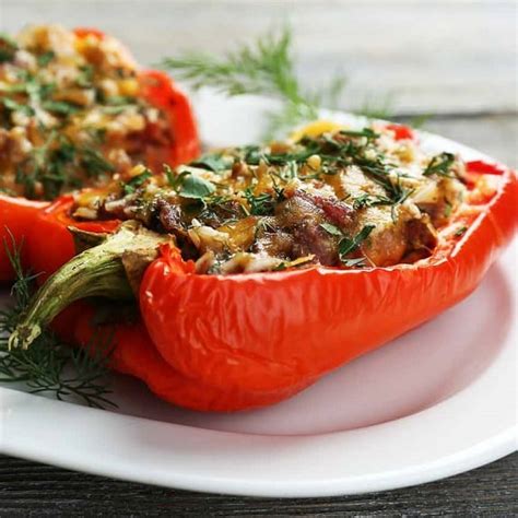 oven-cooked-spicy-stuffed-peppers-magic-skillet image