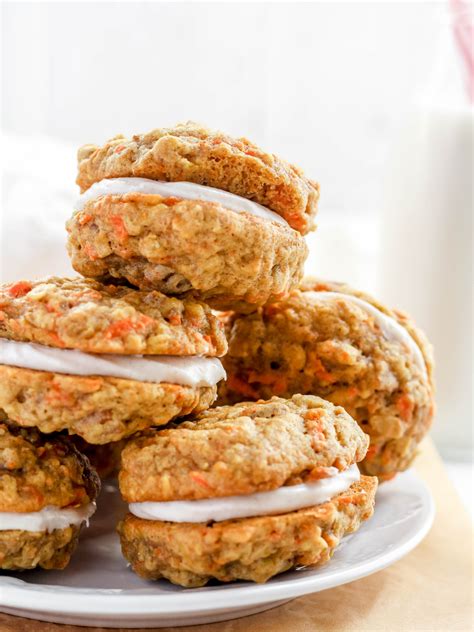 inside-out-carrot-cake-cookie-sandwiches-topped-with-honey image