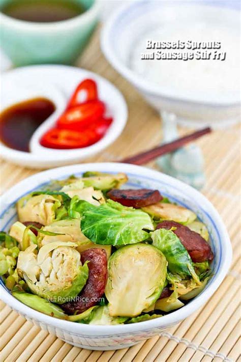 brussels-sprouts-and-sausage-stir-fry-roti-n-rice image