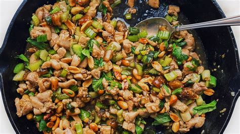 spicy-chicken-stir-fry-with-celery-and-peanuts image