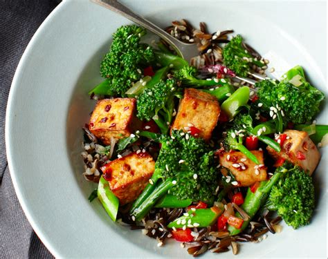 teriyaki-tofu-broccolette-on-wild-rice-recipe-food image