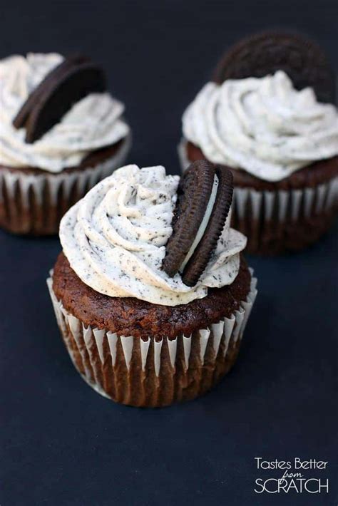chocolate-cupcakes-with-oreo-cream-frosting-tastes image