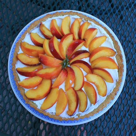 peach-and-goat-cheese-tart-with-rosemary-cornmeal image