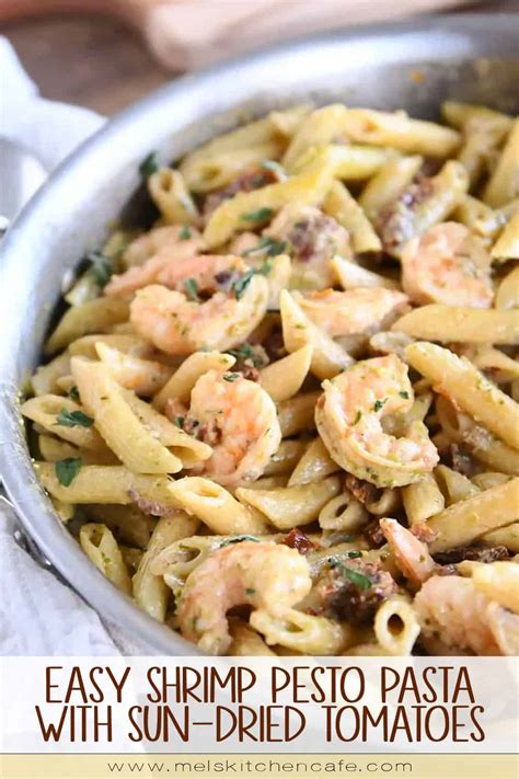 easy-shrimp-pesto-pasta-recipe-mels-kitchen-cafe image