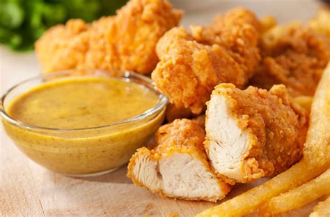 chicken-dippers-with-mustard-sauce-dinner image