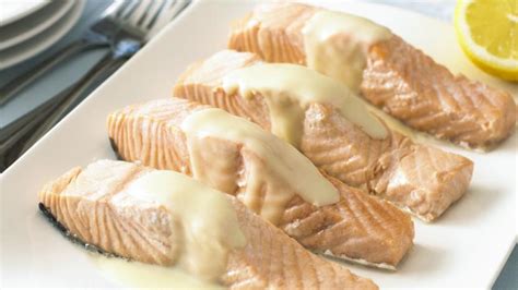 poached-salmon-with-lemon-sauce-recipe-bbc-food image