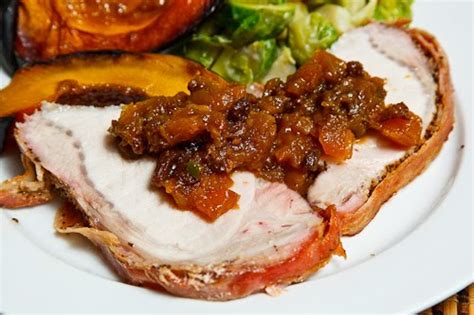 bacon-wrapped-roast-pork-with-apple-chutney image