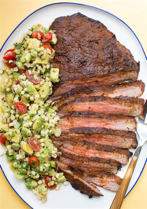 chili-rubbed-flank-steak-with-corn-tomato-and image