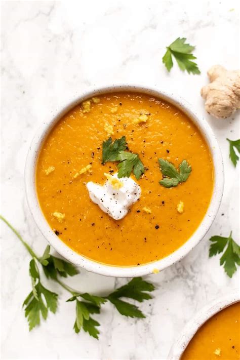 creamy-turmeric-carrot-soup-recipe-simply-quinoa image
