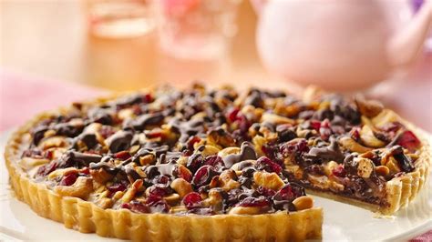 chocolate-cashew-cranberry-tart image