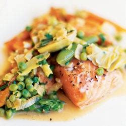 salmon-with-spring-vegetables-saveur image