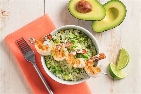 avocado-lime-rice-with-grilled-shrimp-canadian-living image