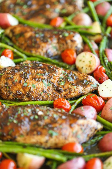 honey-balsamic-chicken-breasts-and-veggies-damn-delicious image