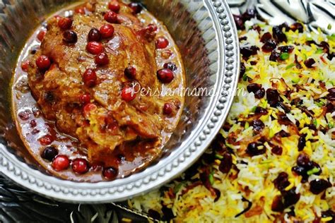 turkey-with-cranberry-polo-persian-mama image