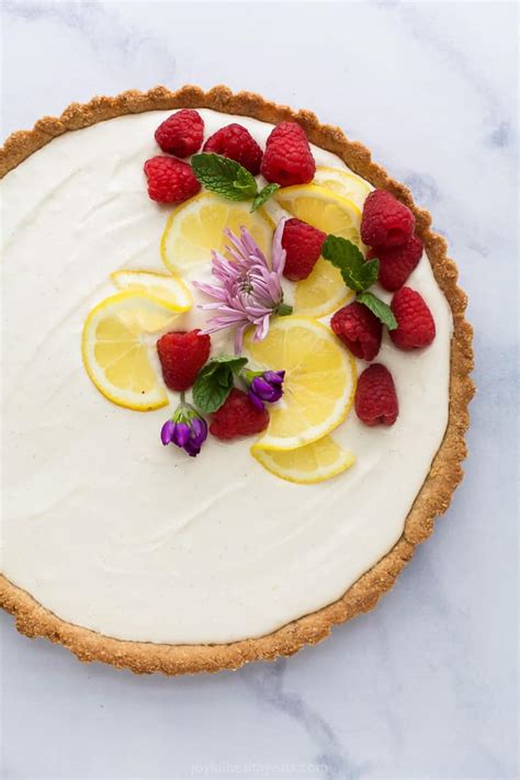 creamy-lemon-tart-recipe-with-almond-crust-easy image