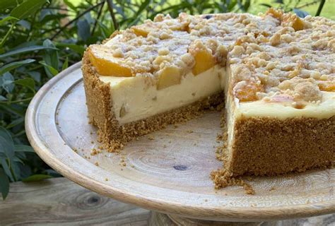 peach-cobbler-cheesecake-recipe-southern-living image