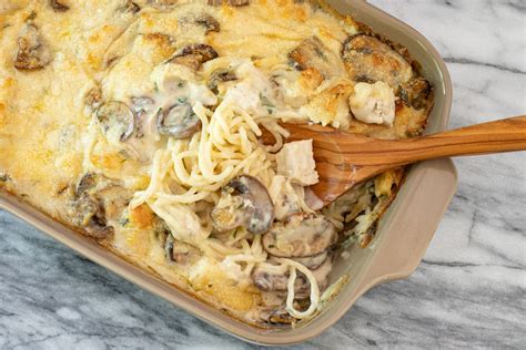 chicken-tetrazzini-casserole-recipe-the-spruce-eats image