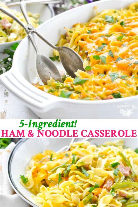 5-ingredient-ham-and-noodle-casserole-the-seasoned image