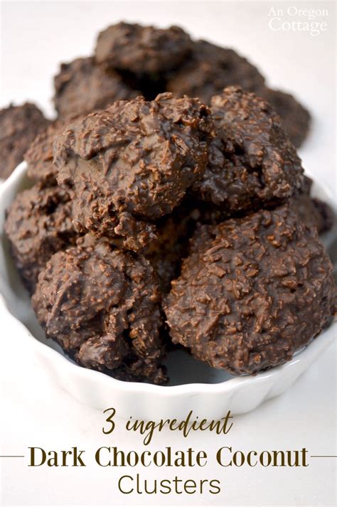 dark-chocolate-coconut-clusters-low-sugar-just-3 image