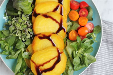 roasted-golden-beets-with-balsamic-glaze-hip-foodie image