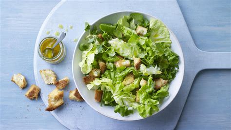 green-salad-with-crotons-recipe-bbc-food image
