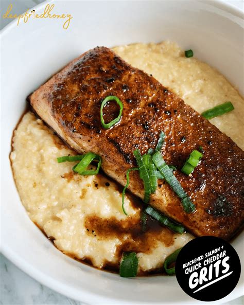 blackened-salmon-quick-cheddar-grits image