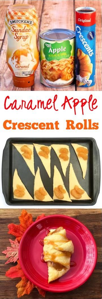 caramel-apple-crescent-roll-bites-just-3-ingredients image