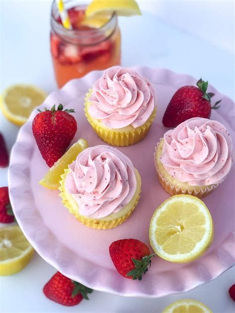 strawberry-lemonade-cupcake-recipe-poppy-grace image