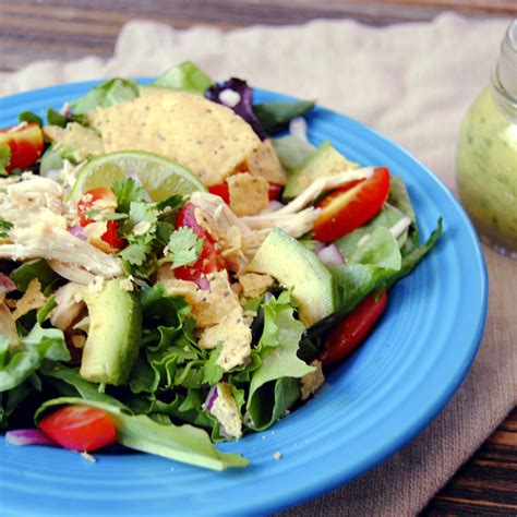 guacamole-greens-salad-with-cilantro-lime-vinaigrette image