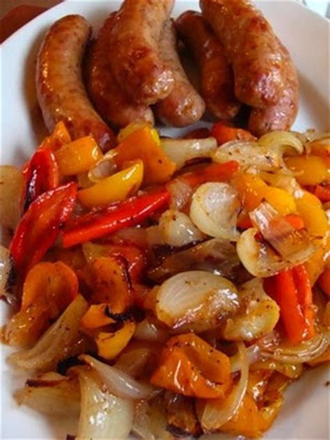 roasted-sausages-peppers-and-onions-tasty-kitchen image