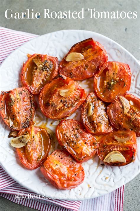 garlic-roasted-tomatoes-recipe-quick-and-easy-best image