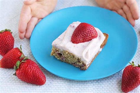fresh-strawberry-sheet-cake-yummy-toddler-food image