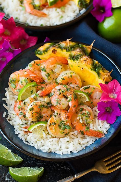 cilantro-lime-shrimp-coconut-milk-rice-cooking image