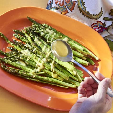 roasted-asparagus-with-creamy-lemon-dressing-the image