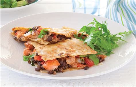 salmon-and-bean-quesadillas-healthy-food-guide image