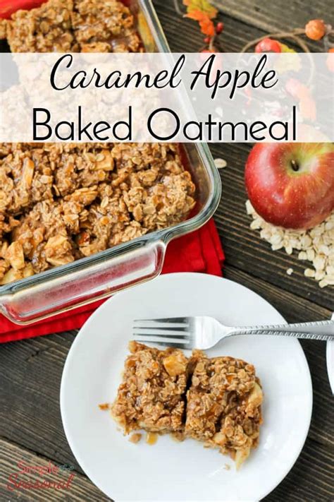 caramel-apple-baked-oatmeal-simple-and-seasonal image