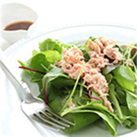 keto-canned-tuna-and-celery-salad-on-baby-spinach image